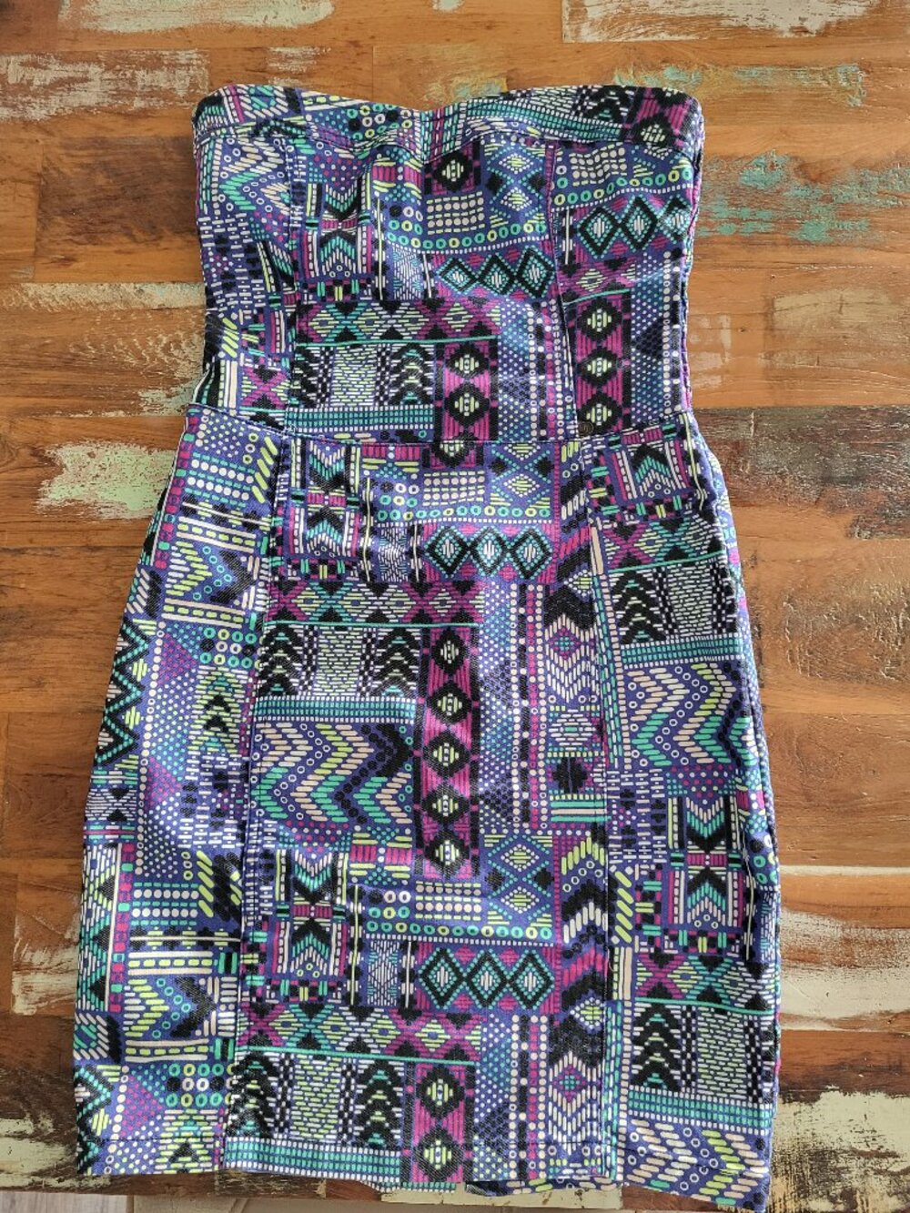 Dept denim department strapless dress